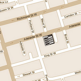 key map 473 Adelaide Street West, Toronto Ontario